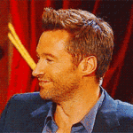 Hugh Jackman laugh to serious