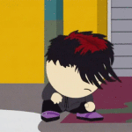 emo hair toss south park