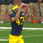 michigan punter misses snap