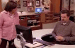 ron swanson spinning
