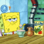 spongebob eating cereal