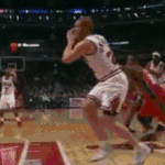 Brian Scalabrine Lay Up Kris Humphries
