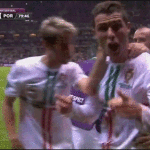 Cristiano Ronaldo Celebration Goal Czech Republic