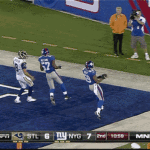 Michael Boley Throws Football at Guys Head
