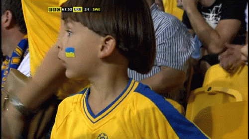 ukrainian soccer fan kid celebration ukrainian soccer fan kid excited