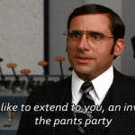 steve carell pants party anchorman