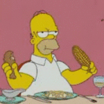 Homer Simpson Kills Fly with Head while eating