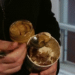 Jim Gaffigan eating ice cream and peanut butter