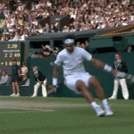 Rafael Nadal Tennis Slip and Fall Catches Racket