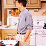 joey hugs chandler from behind