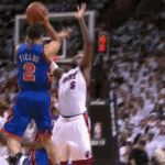 lebron blocks landry fields face