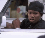 50 Cent Laughing and Driving Away