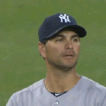 Eric Chavez throws ball at Cody Eppley
