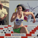 Michelle Jenneke running hurdles