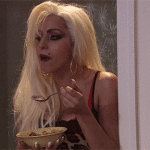 lady gaga eating cereal
