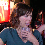 Ann Perkins Trying to Drink Out of Straw