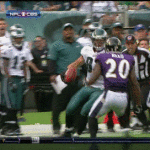 Brent Celek Jumps Over Ed Reed