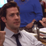 Jim Halpert Sarcastic Fist Pump