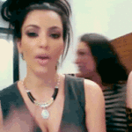 Kim Kardashian Blows Kiss