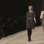 Model Falls on Runway