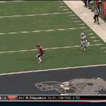 Ref throws hat Ogletree slip