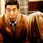 Ross Staring and Nodding Friends