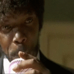 Samuel L Jackson Drinking Sprite Pulp Fiction