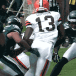 Trent Richardson Knocking Eagles Player Over NFL