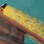 daffy duck running-on-fire