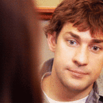 jim halpert shock reaction listening