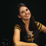Alison Brie Smiling and Winking