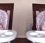 Babies Laughing Dancing in High Chairs