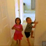Kid Climbs up Wall for Candy