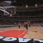 Phil Jackson Hook Shot Practice Bulls Head Coach