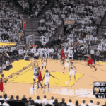 Blake Griffin Hits Backboard Three Pointer Warriors Reaction