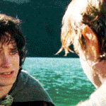 Frodo Hug Samwise Elijah Wood Sean Astin