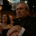 Tommy Lee Jones Stare Golden Globes