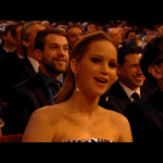 Jennifer Lawrence Blows Kiss BAFTAs