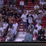 LeBron James Passes Ball to Fan in Stands