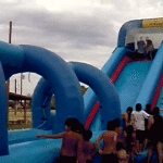 Waterslide Into Mud Fail