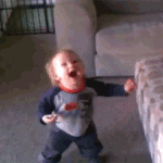 Excited Baby Playing With Bubbles