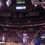 Serge Ibaka Hits Blake Griffin in Groin