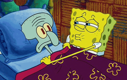 GIF: SpongeBob SquarePants Kisses Squidward Goodnight | Gifrific
