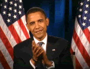 Barack-Obama-Clapping-in-Front-of-Americ