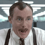 Bob Office Space Licking Upper Lip