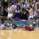 Dennis Rodman Karl Malone Fight 1998 NBA Finals
