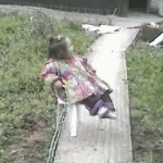 Girl Falls Off Chair