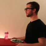 Man Slams Face Into Plate of Food
