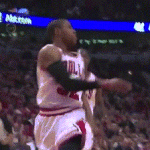 Taj Gibson Dunks Over Dwyane Wade