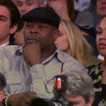 Patrick Ewing Fist Pump in Crowd